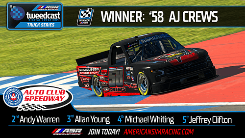 Crews Cruises To First Truck Series Victory Of The Season At Auto Club!
