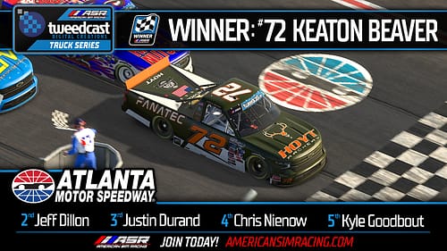 Keaton Beaver Leads One Lap To Win Atlanta!